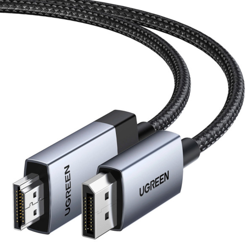 Кабель мультимедійний DisplayPort M to HDMI M 1.0m V2.0 4K60Hz DP119 black UGREEN (15773)