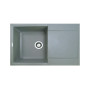 Мийка кухонна Adamant Horizon, штучний камінь, прямокут., з крилом, 780х495х230мм, чаша - 1, врізна, сірий