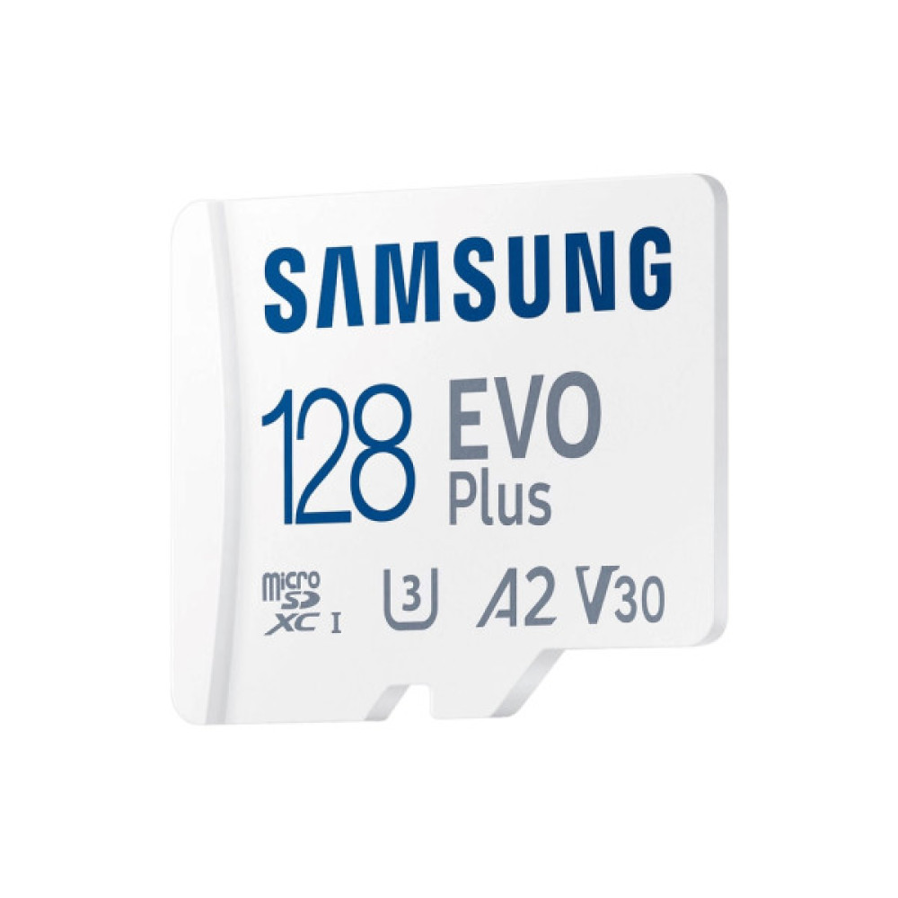 Карта пам'яті Samsung 128 GB microSDXC Class 10 UHS-I U3 V30 A2 EVO Plus+SD Adapte (MC128SA/EU)