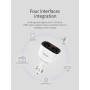 Зарядний пристрій HOCO HOCO Z28 Power ocean 2xUSB + display White (6957531091967)