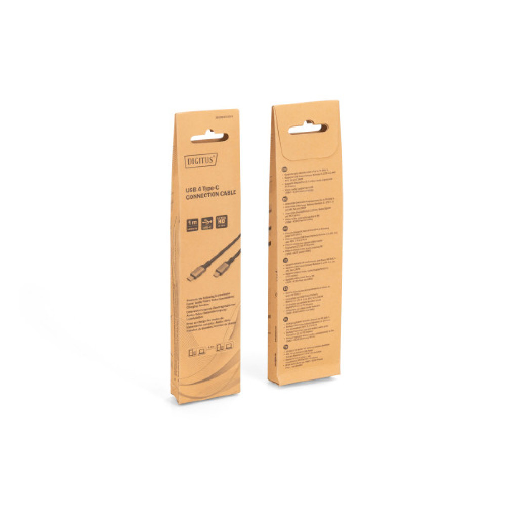Кабель DIGITUS USB 4.0 (Type-C/Type-C) 1м, чорний