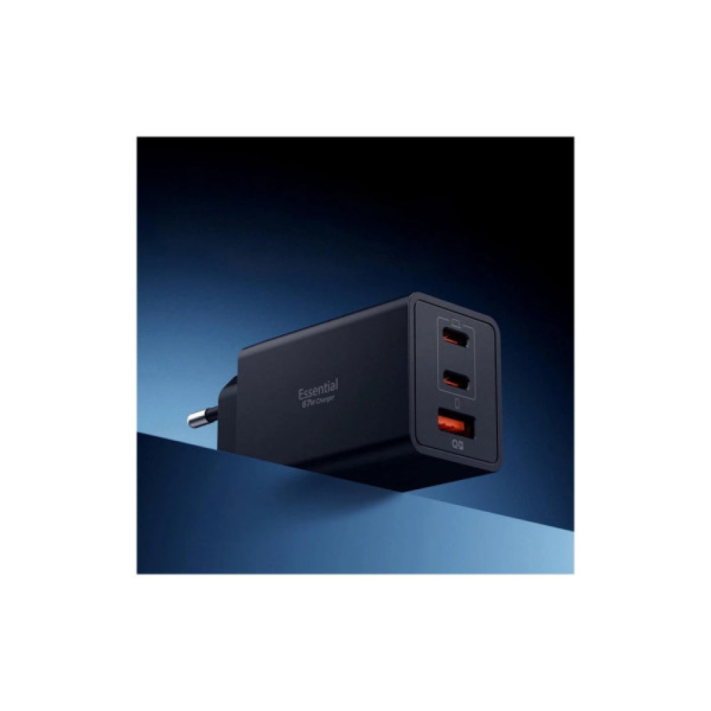 Зарядний пристрій Spigen 2xUSB-C PD + 1xUSB 67W black (ACH09458)