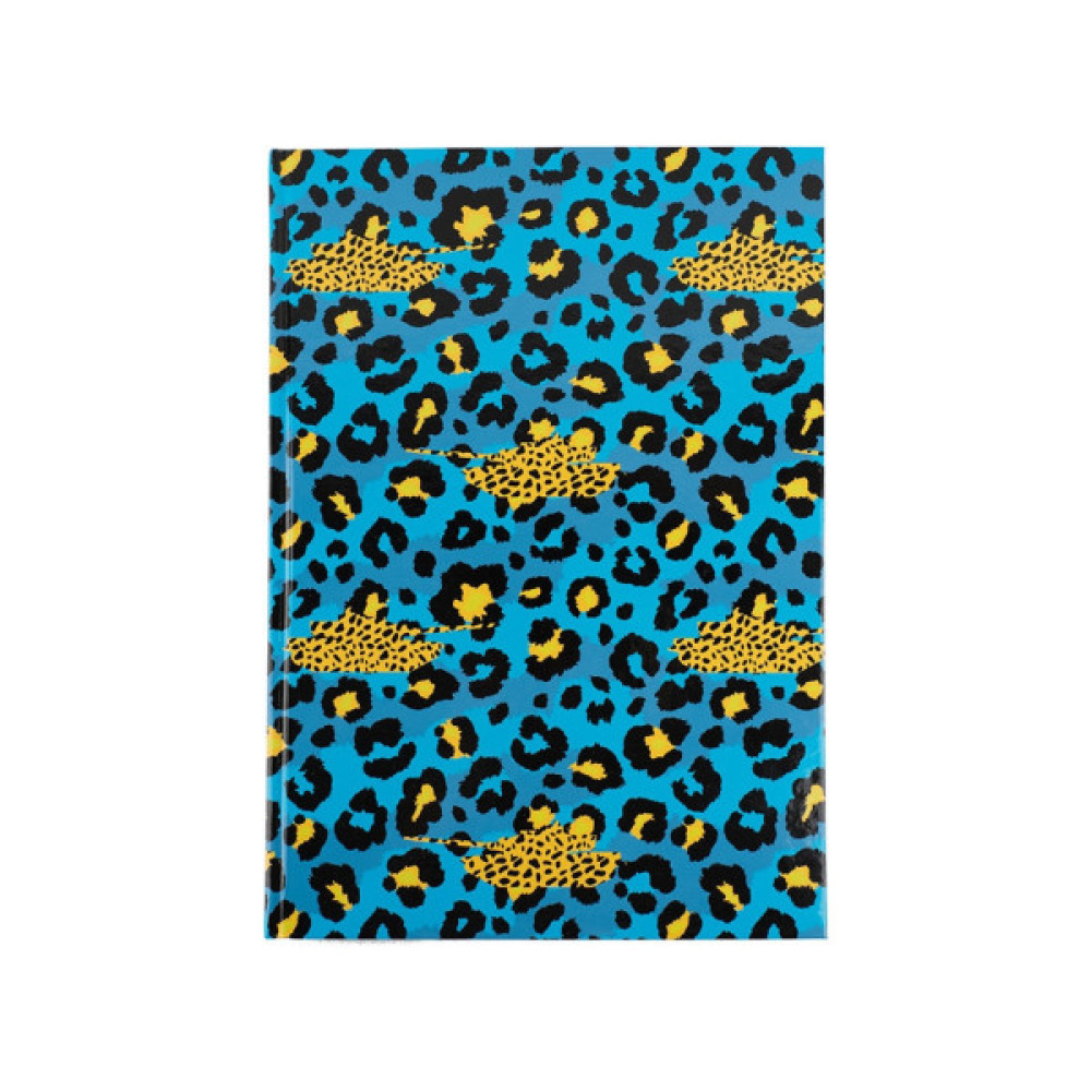 Канцелярська книга Axent Leopard А4 у твердій обкладинці 96 аркуші клітинка, блакитна (8422-554-A)