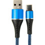 Дата кабель USB 2.0 AM to USB-C 1.0m blue Dengos (NTK-TC-MT-JEANS)