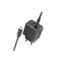 Зарядний пристрій HOCO CS14A USB-C PD20W + USB QC3.0 + cable USB-C to USB-C black (6942007603911)