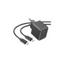 Зарядний пристрій HOCO CS14A USB-C PD20W + USB QC3.0 + cable USB-C to USB-C black (6942007603911)