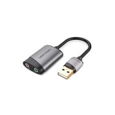 Звукова плата USB AM to 2x3.5mm F 0.15m gray Vention (CDKHB)