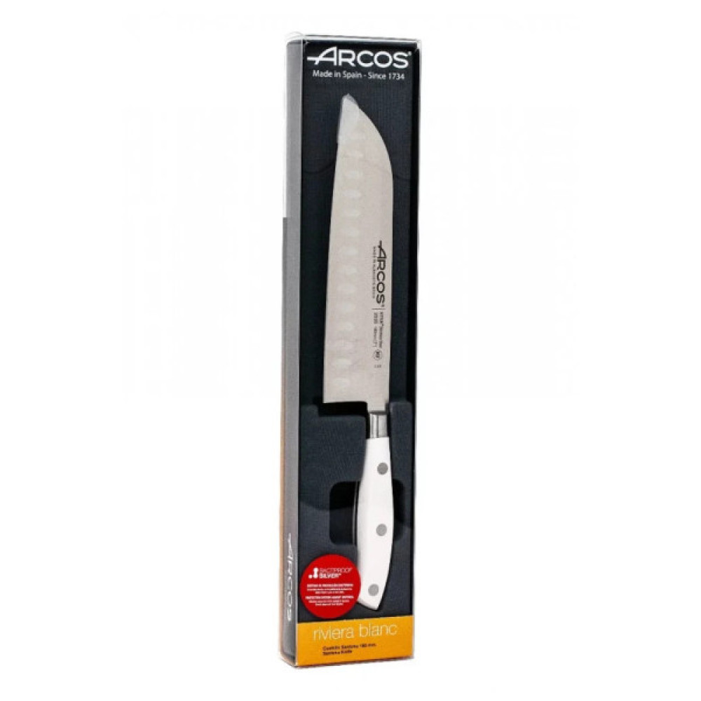 Кухонний ніж Arcos Riviera Сантоку 180 мм White (233524)