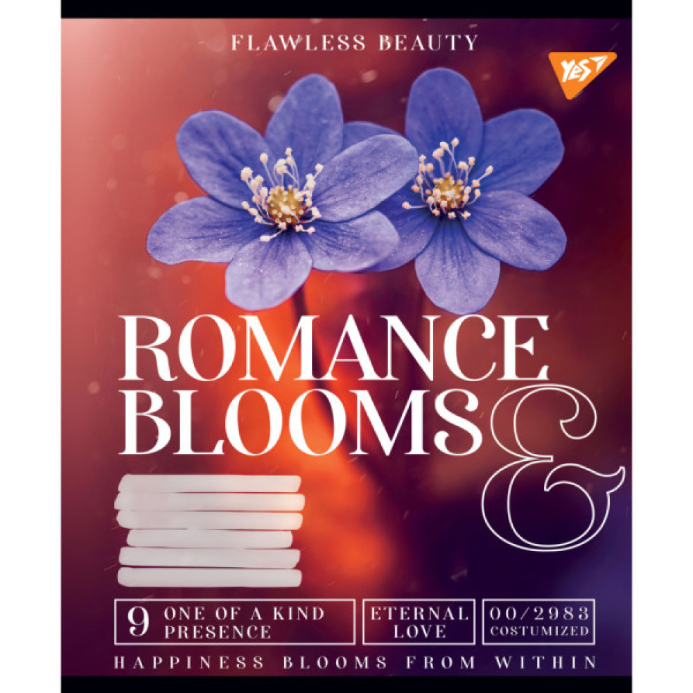Зошит Yes А5 Romance blooms 96 аркушів, лінія (766509)