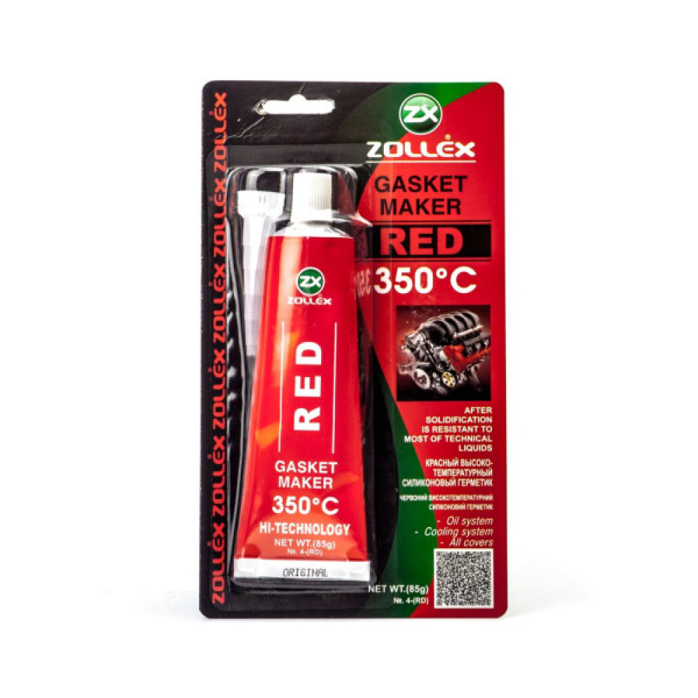 Герметик автомобільний Zollex RED-85g. (RED-85gP)
