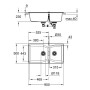 Мийка кухонна Grohe K700, граніт, прямокут., без крила, 900x500x230мм, чаша - 2, врізна, сірий граніт Мийка кухонна Grohe K700, граніт, прямокут., без крила, 900x500x230мм, чаша - 2, врізна, сірий граніт
