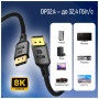 Кабель мультимедійний DisplayPort M to DisplayPort M 1.5m V1.4 8K black ColorWay (CW-CBDP093-BK)