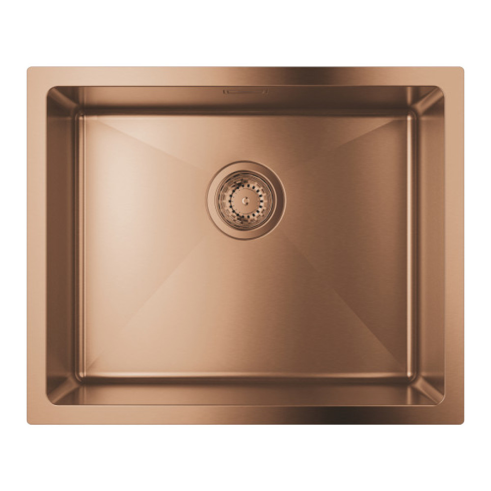 Мийка кухонна Grohe K700U, нерж.сталь, прямокут., без крила, 550x450x200мм, чаша - 1, уніврсальна, матовий теплий захід сонця