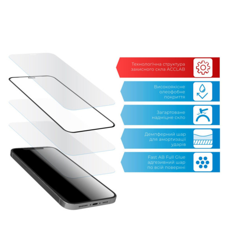 Скло захисне ACCLAB Full Glue ESD Apple iPhone 14 Pro Max (1283126542060)