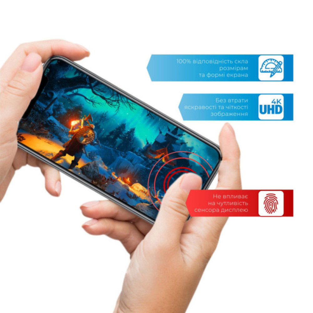 Скло захисне ACCLAB Full Glue ESD Apple iPhone 14 Pro Max (1283126542060)