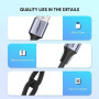 Дата кабель USB 2.0 AM to USB-C 2.0m US288 Aluminum Braid Black Ugreen (60128) Дата кабель USB 2.0 AM to USB-C 2.0m US288 Aluminum Braid Black Ugreen (60128)