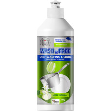 Засіб для ручного миття посуду Wash&Free зелене яблуко та екстракт едельвейса 500 г (4260637724267/4823128001386)