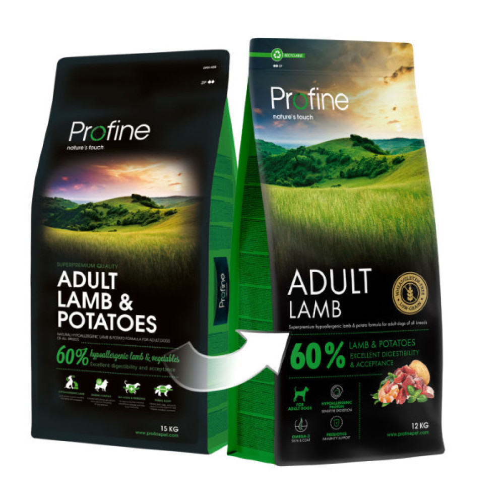 Сухий корм для собак Profine Lamb and Potatoes для дорослих собак всіх порід 12 кг (8595602570157)