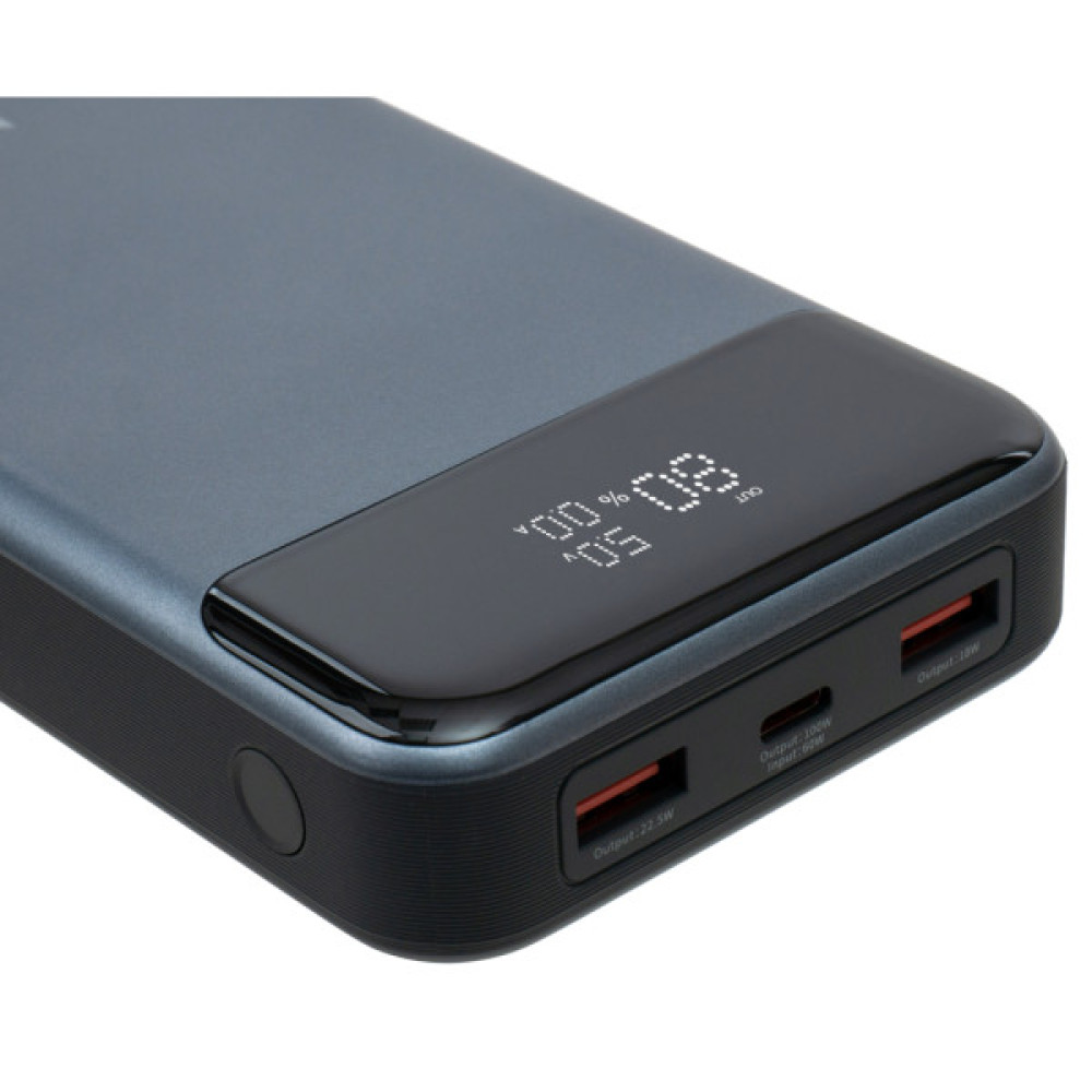 Батарея універсальна Vinga 30000 mAh 100W Display VA Grey (Li-Ion) (VPBB30100)