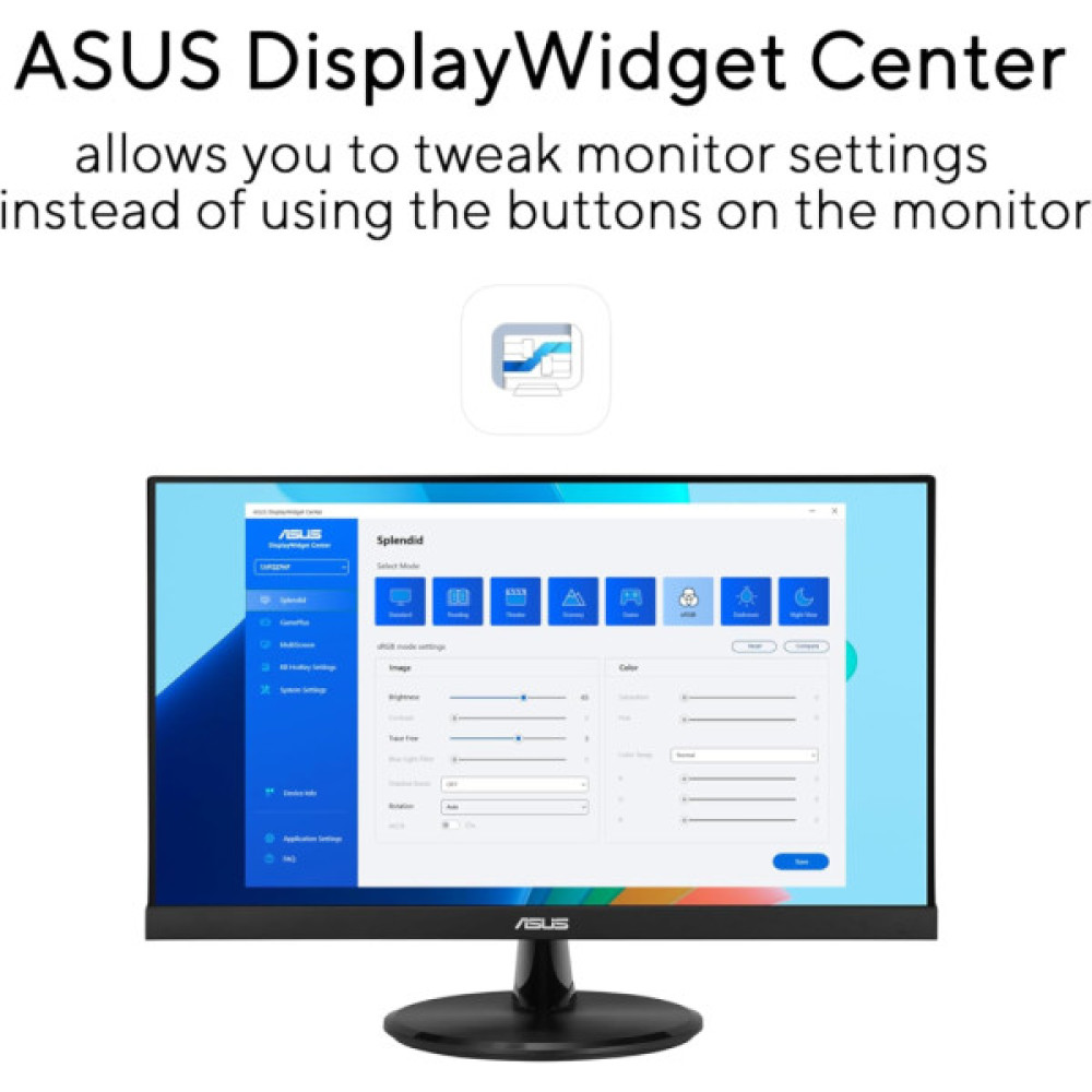 Монітор ASUS VP227HF (90LM0880-B01O71)