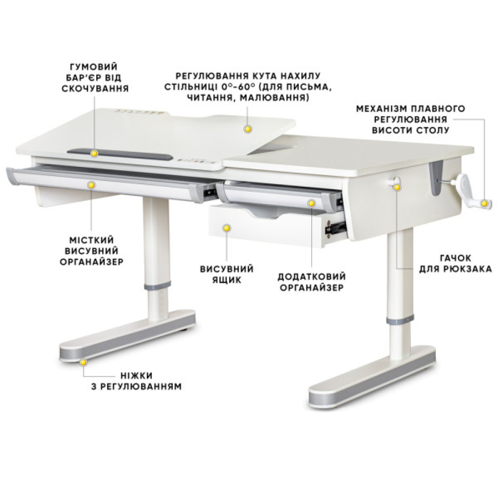 Парта Mealux Montreal 2 WG Lite (BD-670-2 WG Lite)