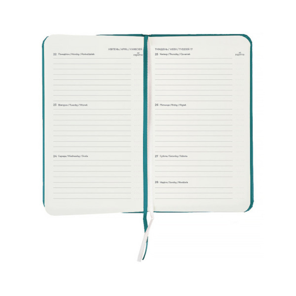 Тижневик Axent датований 2026 Pocket Strong 90х150, лазурний (8508-26-63-A)