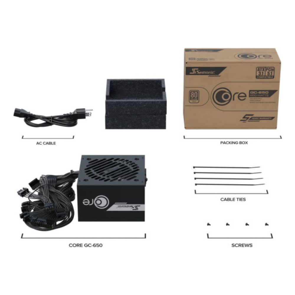 Блок живлення Seasonic 650W (CORE GC-650 ATX31)