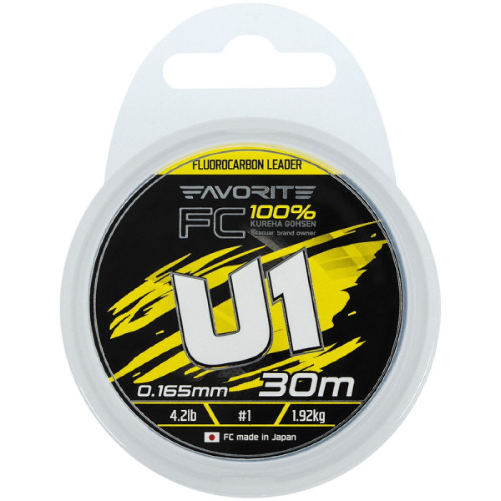 Флюорокарбон Favorite U1 FC 30m 1.0/0.165mm 4.2lb/1.92kg (1693.12.08)