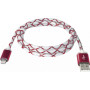 Дата кабель USB 2.0 AM to Micro 5P 1.0m RedLED backlight Defender (87556)