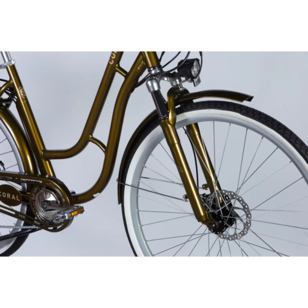 Електровелосипед Dorozhnik 28" eCORAL DD FR рама-19" 48B 13А*г 500Вт 2026 бронзовий (ELB-D-28-115)