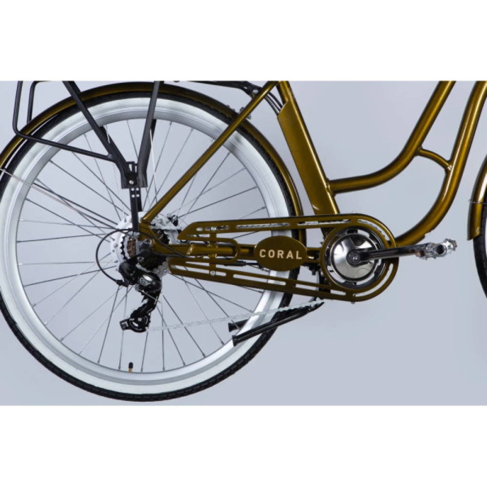 Електровелосипед Dorozhnik 28" eCORAL DD FR рама-19" 48B 13А*г 500Вт 2026 бронзовий (ELB-D-28-115)