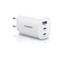 Зарядний пристрій Choetech 2xUSB-C + 1xUSB PD65W GaN (PD9006)