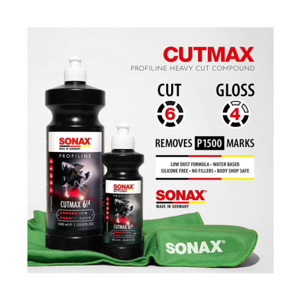 Автошампунь Sonax PROFILINE CutMax 6-4 1 л (246300) Автошампунь Sonax PROFILINE CutMax 6-4 1 л (246300)