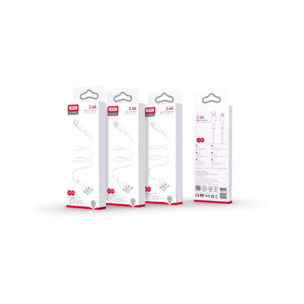 Дата кабель USB 2.0 AM to USB-C 1.0m white XO (NB230_C_White)