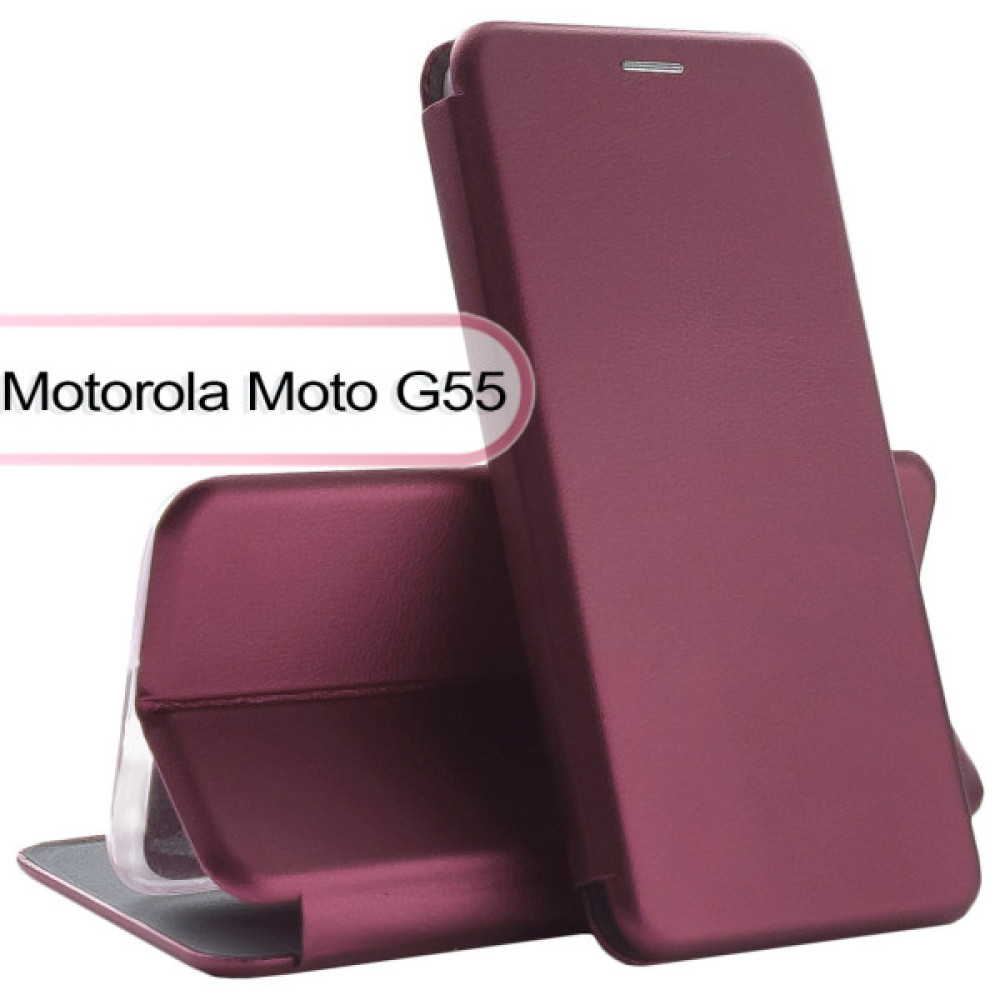 Чохол до мобільного телефона BeCover Exclusive Motorola Moto G55 Red Wine (713521)