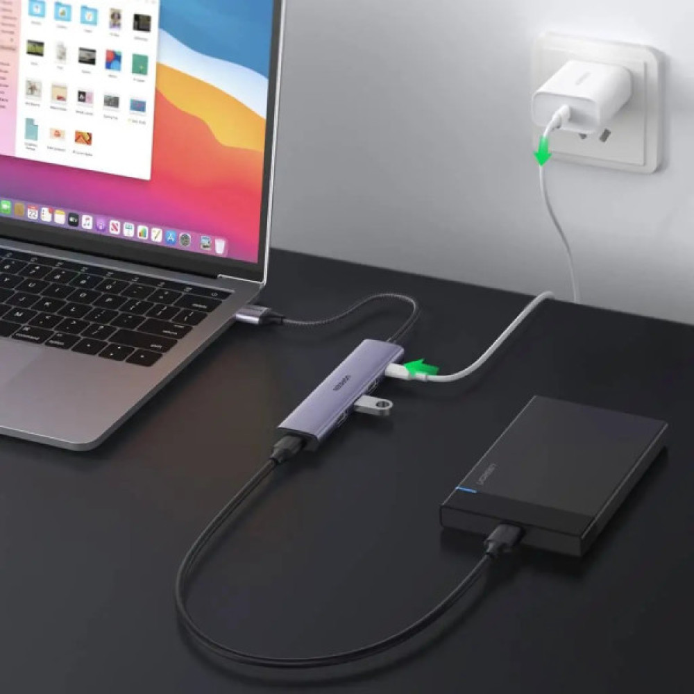 Концентратор Ugreen USB 3.0 to 4xUSB 3.0 CM473 (20805)