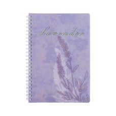 Блокнот Axent на спіралі А5 80 аркушів, клітинка, пластикова обкладинка, Lavender 3 (8033-3-A)