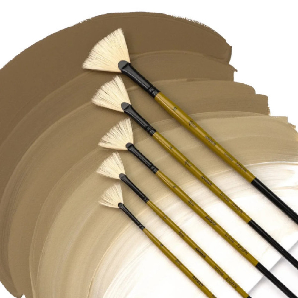 Пензлик для малювання Rosa Щетина віялова, AMBER 2306FN, №10 (4823098533566)