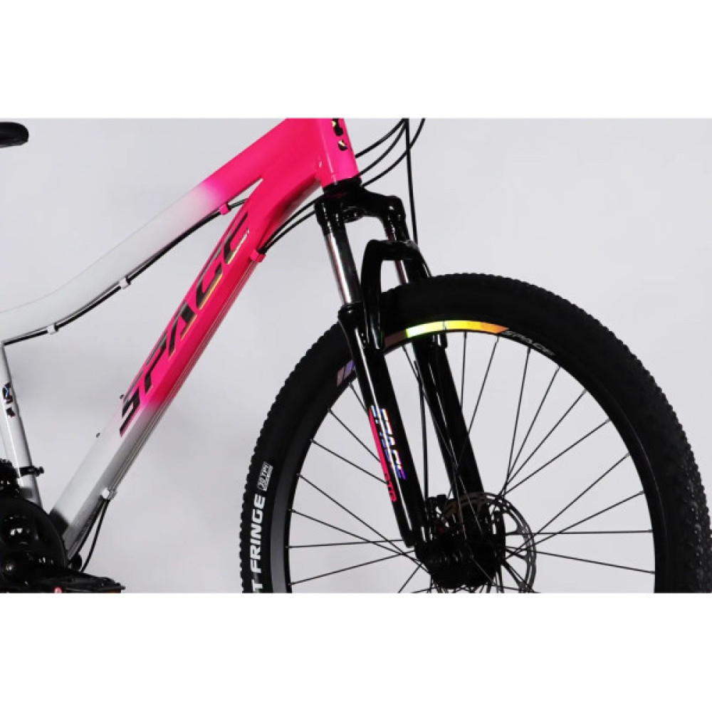 Велосипед Space 27.5" IZIDA DD FR рама-15" AL 2026 рожево-білий (OPS-SP-27.5-099)
