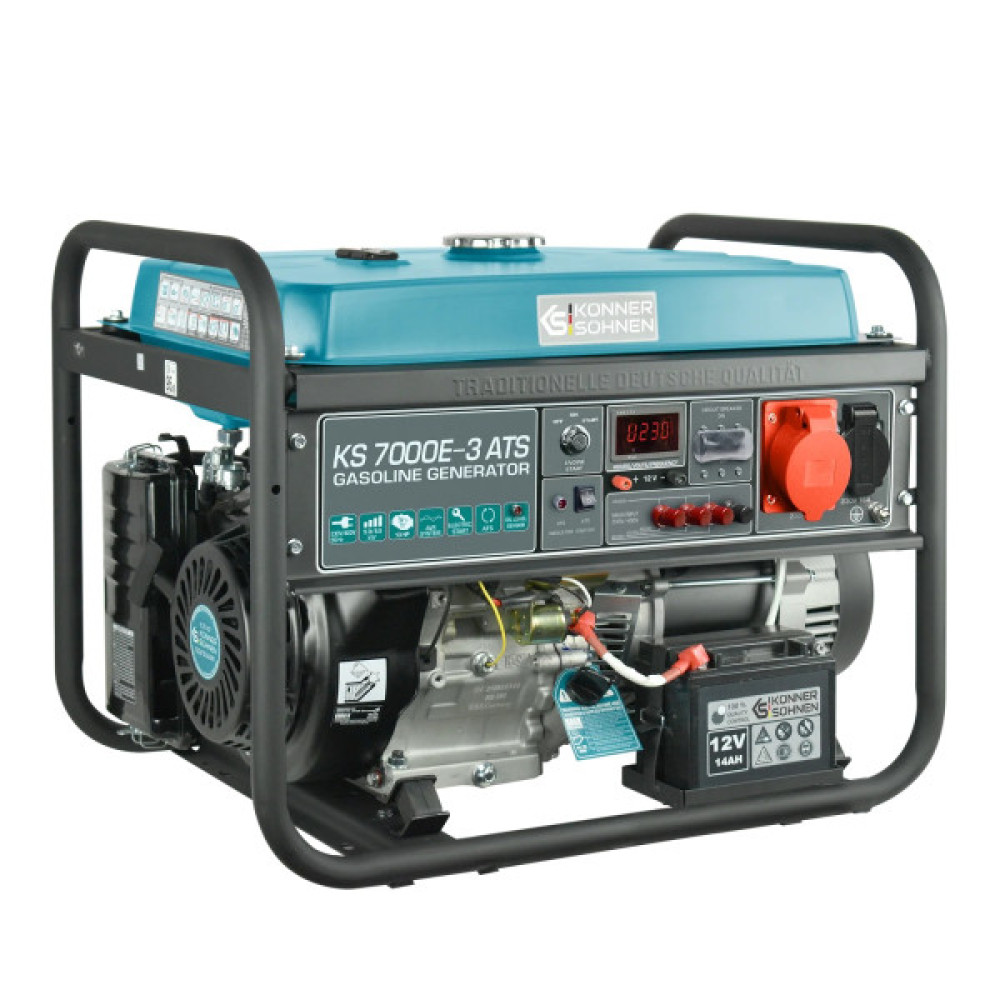 Генератор бензиновий Konner&Sohnen KS 7000E-3 ATS, 400В, 5/5.5кВт, АВР(ATS), електростартер, 82.3кг