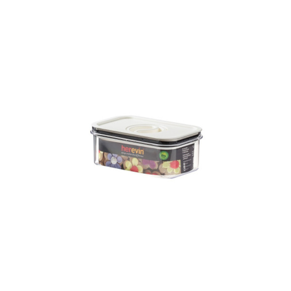Харчовий контейнер Herevin Canister-Vacuum Lid-White-Black вакумна кришка 0.6 л (161174-000)