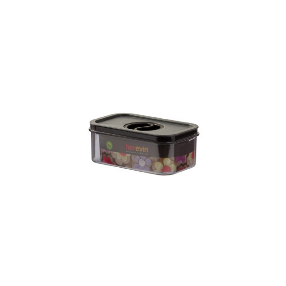 Харчовий контейнер Herevin Canister-Vacuum Lid-White-Black вакумна кришка 0.6 л (161174-000)