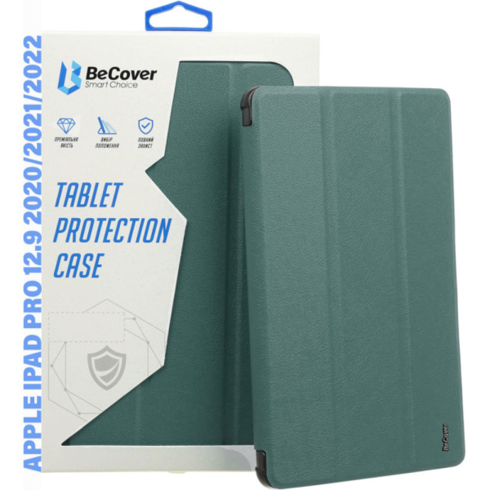 Чохол до планшета BeCover Tri Fold Hard Apple iPad Pro 12.9 2020/2021/2022 Dark Green (711720) Чохол до планшета BeCover Tri Fold Hard Apple iPad Pro 12.9 2020/2021/2022 Dark Green (711720)