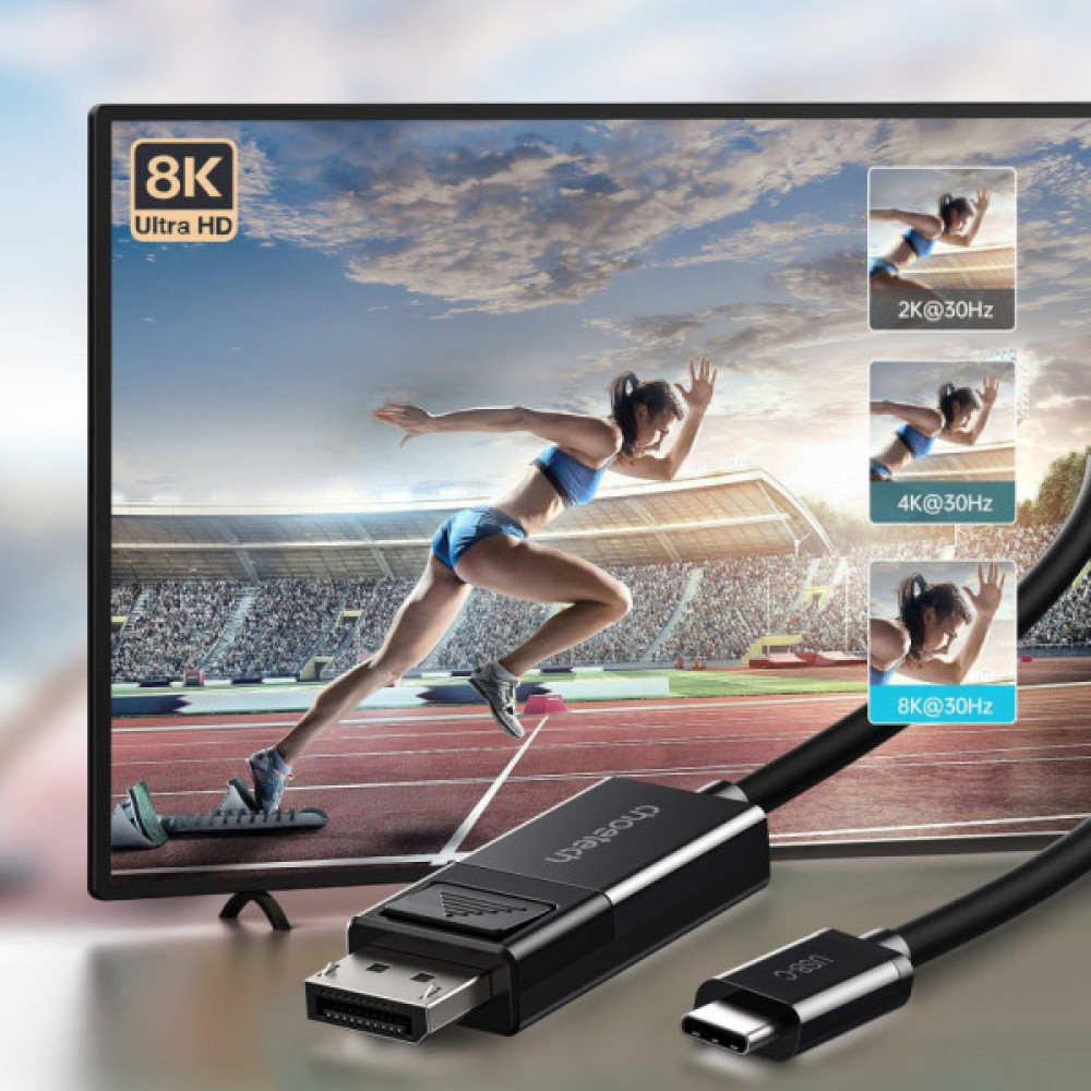 Кабель мультимедійний USB-C to DisplayPort M 1.8m V1.4 Thunderbolt 3 4K60Hz Choetech (XCP-1803)