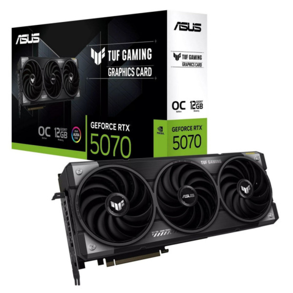 Відеокарта ASUS GeForce RTX5070 12Gb TUF OC GAMING (TUF-RTX5070-O12G-GAMING)