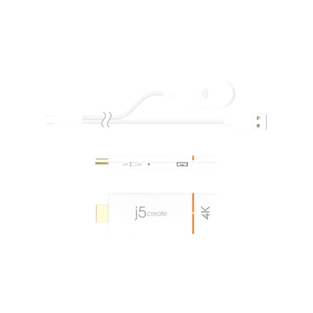 Адаптер ScreenCast 4K WI-FI 15m Miracast/AirPlay/Chromecast black J5create (JVAW76-N)