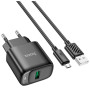 Зарядний пристрій HOCO C140A Smart USB QC3.0 + USB to cable Micro Black (6942007627801) Зарядний пристрій HOCO C140A Smart USB QC3.0 + USB to cable Micro Black (6942007627801)