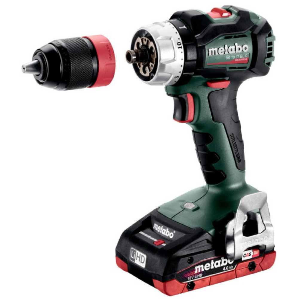 Шурупокрут-дриль акумуляторний Metabo BS 18 LT BL Q 18В 2х4А·год 34·75Нм 0-600·0-2100об/хв 1.8кг