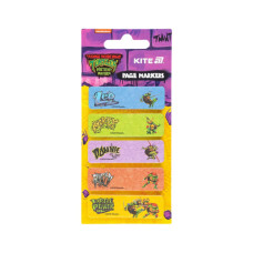 Стікер-закладка Kite паперова з малюнком Ninja Turtles, 100 шт, 5х15х50 мм, прямокутна (NT25-480)