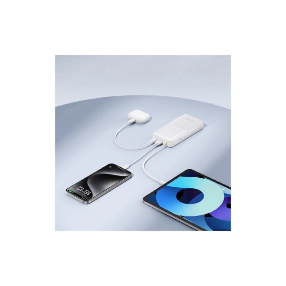 Батарея універсальна Baseus Bipow 2 20000mAh 20W with USB-C cable white (P10077101213-01)